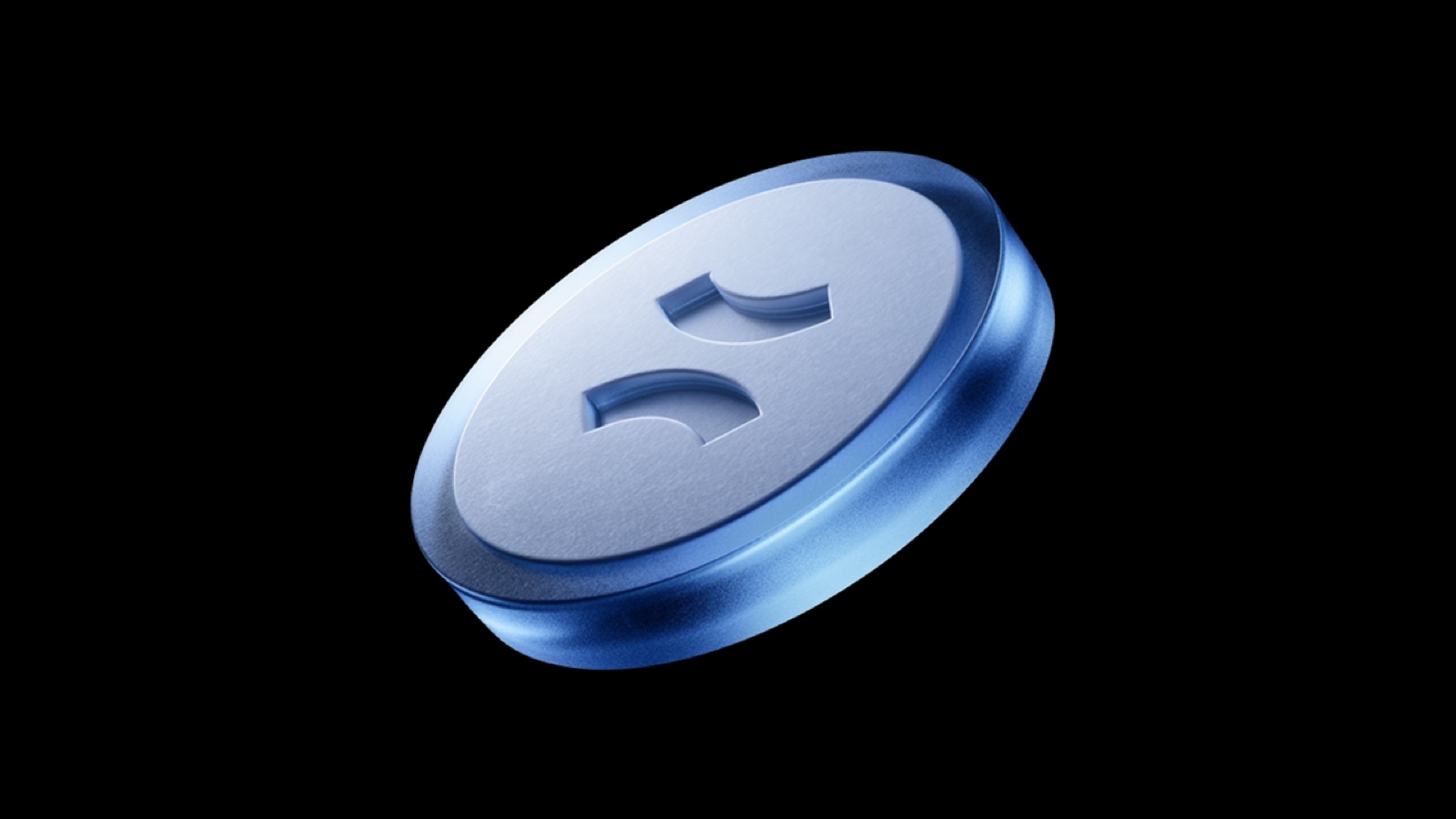 Frosted glass payment coin embossed with the GIWA mark